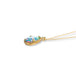 Petite teardrop ethiopian opal pendant on an 18k yellow gold chain
