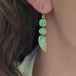 Opal and Gold Drop Earrings