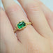 Petite Faceted Emerald Ring