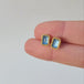 Aquamarine Rectangular Stud Earrings