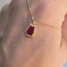 Geometric Petite Ruby Necklace
