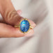 Moonstone and 18k gold ring