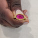Pink tourmaline ring
