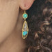 Ethiopian Opal and Boulder Opal Earrings on model