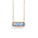 Ethiopian Opal pendant on an 18K yellow gold chain. Set in a meticulously handmade gold frame accented with braided gold and granulated prongs. Handmade in New York.