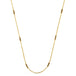 This 18k yellow gold chain necklace features rows of champagne diamond stations woven throughout the necklace. The piece is finished with a lobster clasp closure.