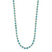 A long woven necklace is crafted with 18k yellow gold and London blue topaz faceted beads throughout. 