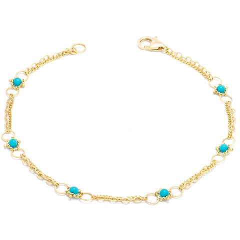 Amali-Whisper Chain Bracelet in Turquoise