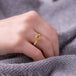 Amali-Champagne Oval Diamond Ring