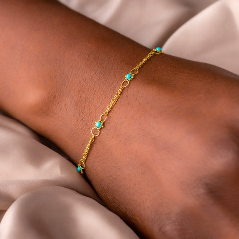 Amali-Whisper Chain Bracelet in Turquoise