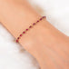 Ruby Textile Bracelet in 18k Gold