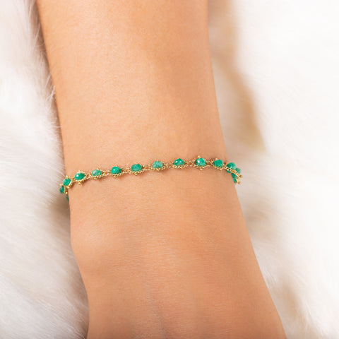 Textile Bracelet in Emerald