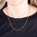 Blue Diamond Whisper Chain Necklace in 18k Gold