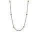Black Diamond Textile Necklace in Oxidized Silver and 18k Gold