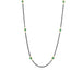 Emerald Textile Necklace in Oxidized Silver and 18k Gold