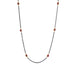 Ruby Textile Necklace in Oxidized Silver and 18k Gold