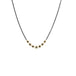 Black Diamond Textile Row Necklace in Oxidized Silver and 18k Gold