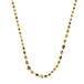 Handcrafted necklace featuring multi-colored diamonds strung in 18k yellow gold chain that increase in size and then decrease along the necklace.