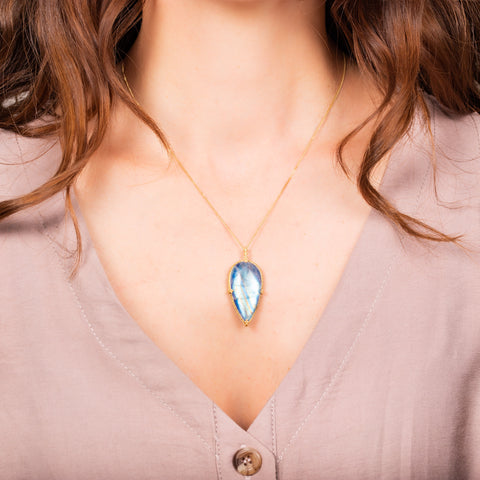 Teardrop Moonstone Necklace