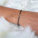 Grey Diamond Bracelet in Oxidized Silver and 18k Gold