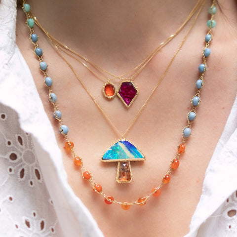 Whimsical Mushroom Necklace