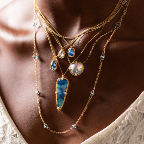 Boulder Opal Galaxy Necklace