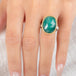 Forest Emerald Ring in Sterling Silver and 18k Gold