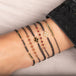 Spinel Row Bracelet in Oxidized Silver and 18k Gold