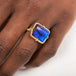 18k Gold Boulder Opal ring on model