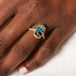 18k Gold Boulder Opal ring on model