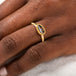 18k Gold Boulder Opal Ring on model