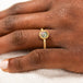 18k Gold Boulder Opal ring on model