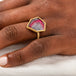 Watermelon Tourmaline Shield Ring