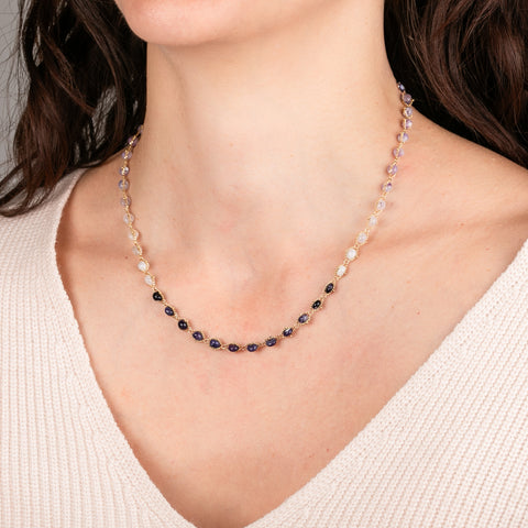 Woven Ombré Amethyst Necklace