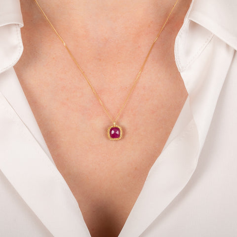 Fiery Ruby Necklace