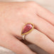Pink Tourmaline Ring in Sterling Silver and 18k Gold