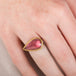 Pink Tourmaline Ring in Sterling Silver and 18k Gold