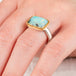 Aurora Boulder Opal Ring in Sterling Silver and 18k Gold