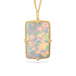 Rectangular Ethiopian Opal Necklace with Silver Diamonds