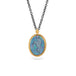 Australian Opal Doublet Hummingbird Necklace in Oxidized Silver