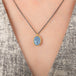 Australian Opal Doublet Hummingbird Necklace in Oxidized Silver