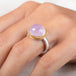 Fairy Dust Kunzite Ring in Sterling Silver and 18k Gold