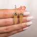 Mocha Diamond Gold Tassel Earrings