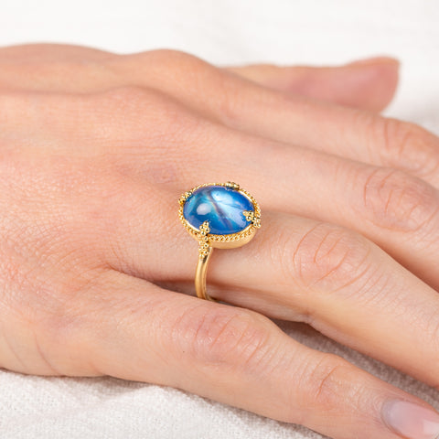 Moonstone Milky Way Ring