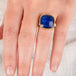Tanzanite Ring in Sterling Silver and 18k Gold