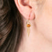 Citrine Gold Tassel Earrings