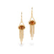 Citrine Gold Tassel Earrings