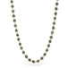 Necklace with blue diamonds on a white background