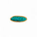 Boulder opal ring with an 18k gold bezel and sterling silver band