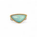 Ethiopian opal ring with gold bezel and sterling silver band